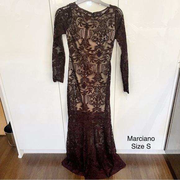 Open Backed Lace Marciano Dress - Picture 2 of 5